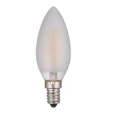 5 Pack Frosted Candle LED  E14 Bulb 4w Warm White